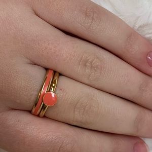 American Apparel Peach Gold Filled rings